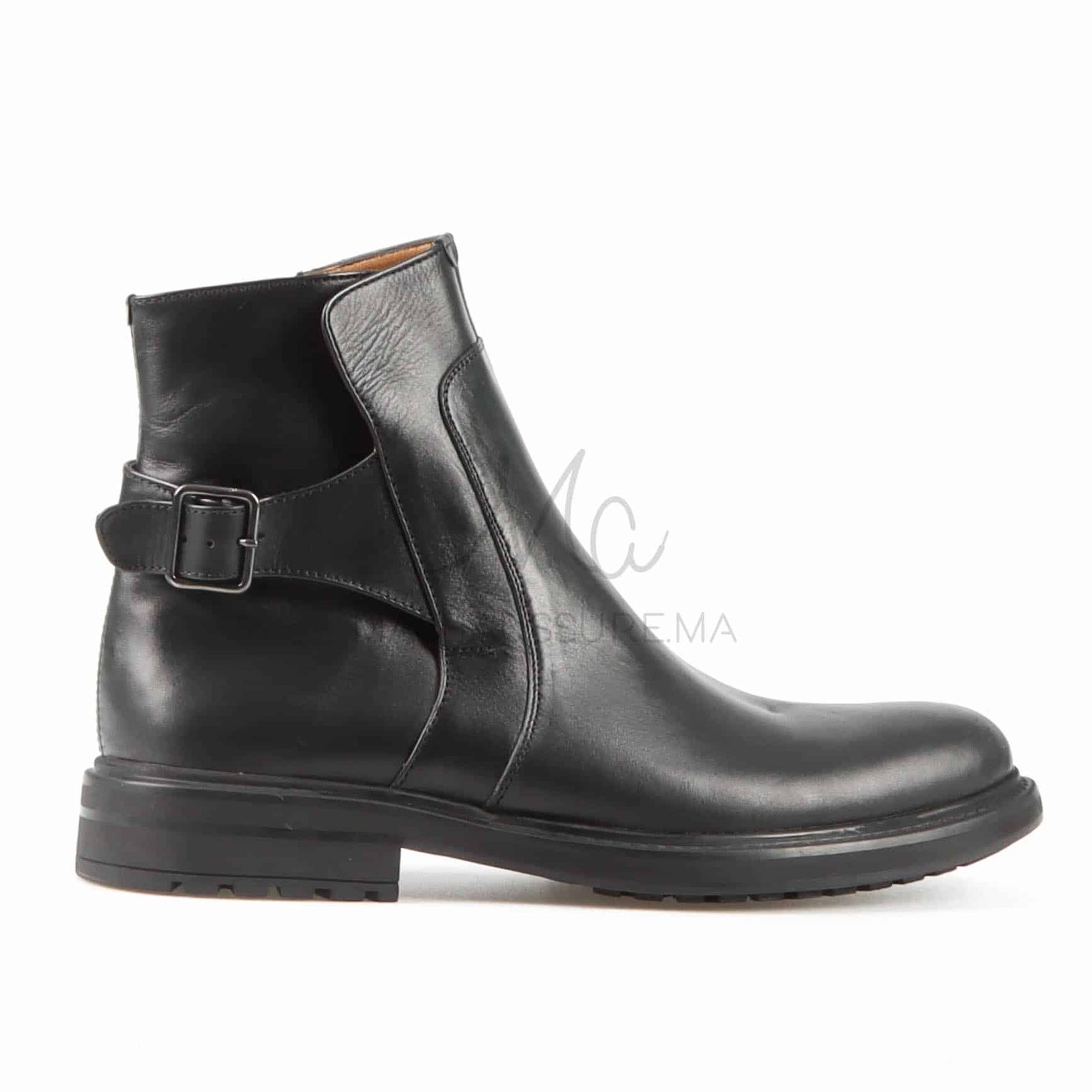 Boots Hommes 100% Cuir en Noir.