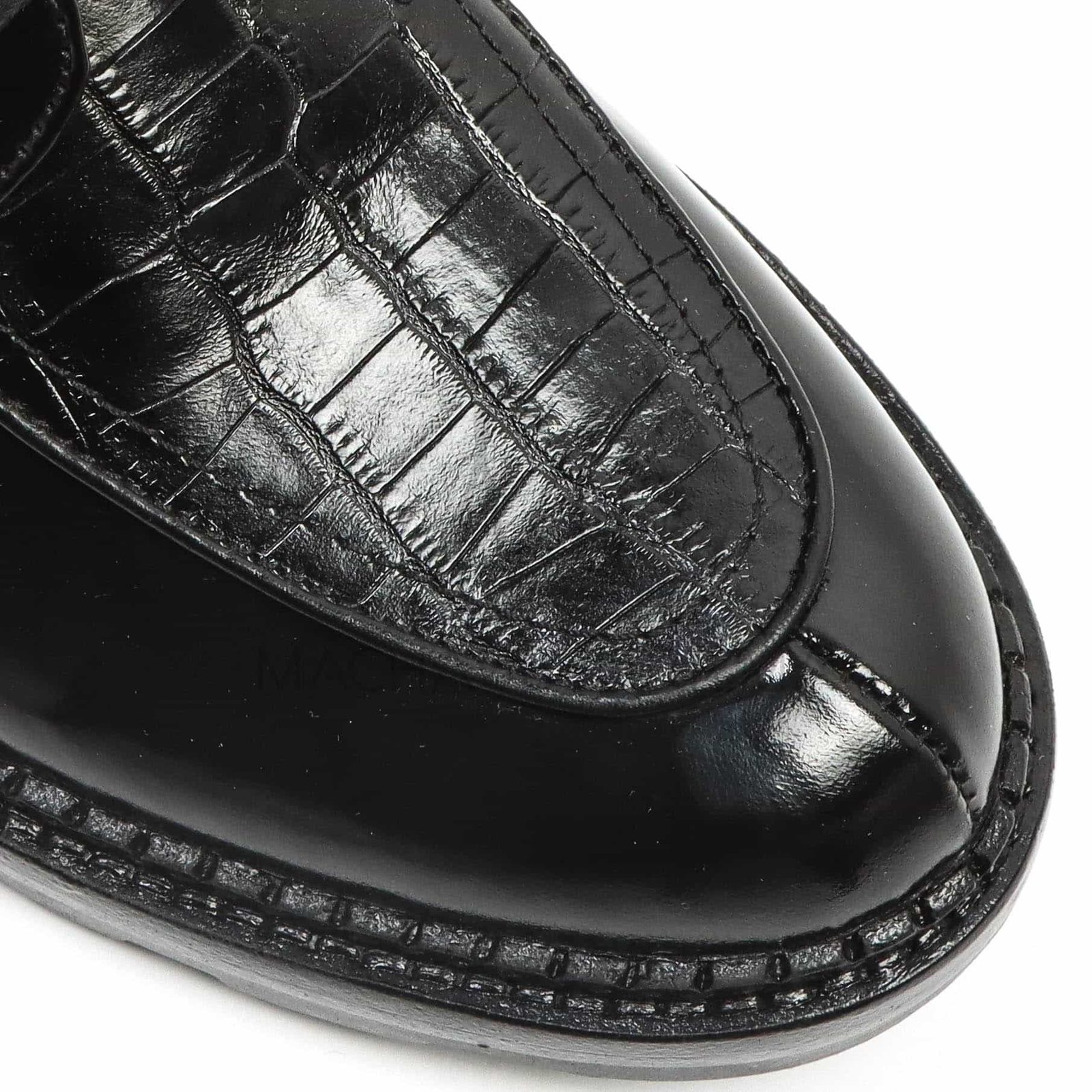 Croc Luxe - Chaussures de ville cuir en Noir.