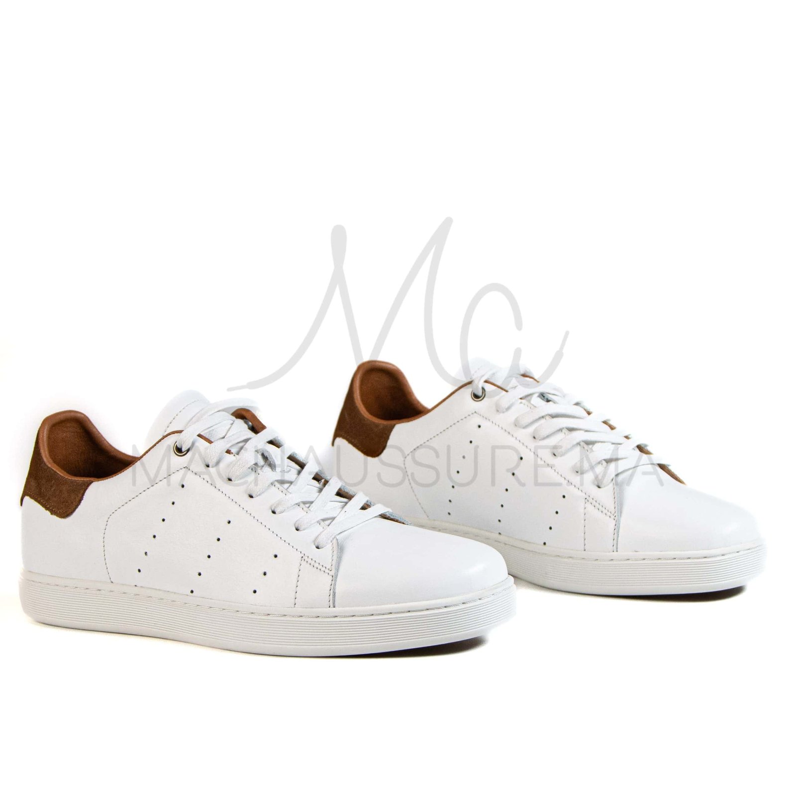 Magnat – Baskets hommes en cuir Blanc.