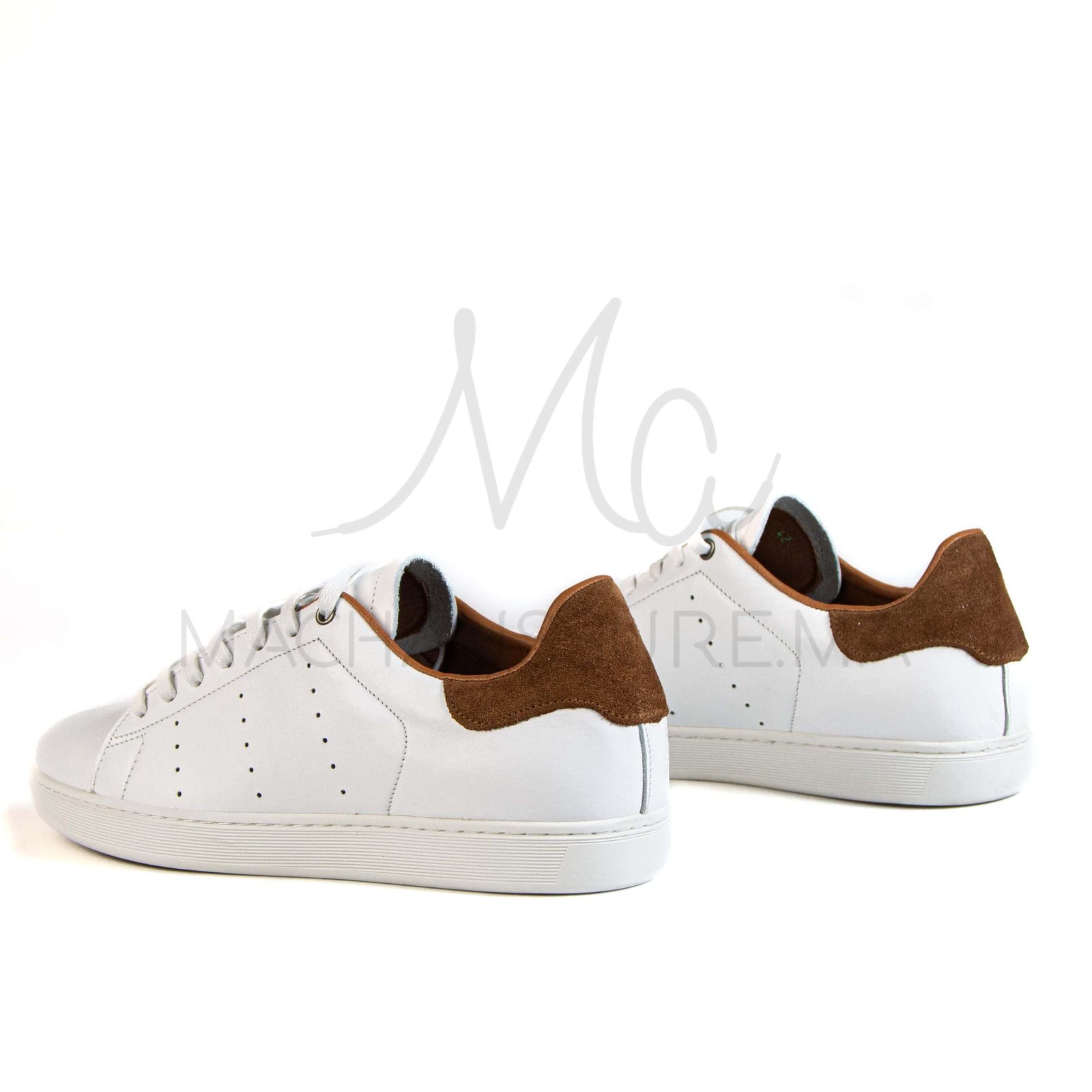 Magnat – Baskets hommes en cuir Blanc.