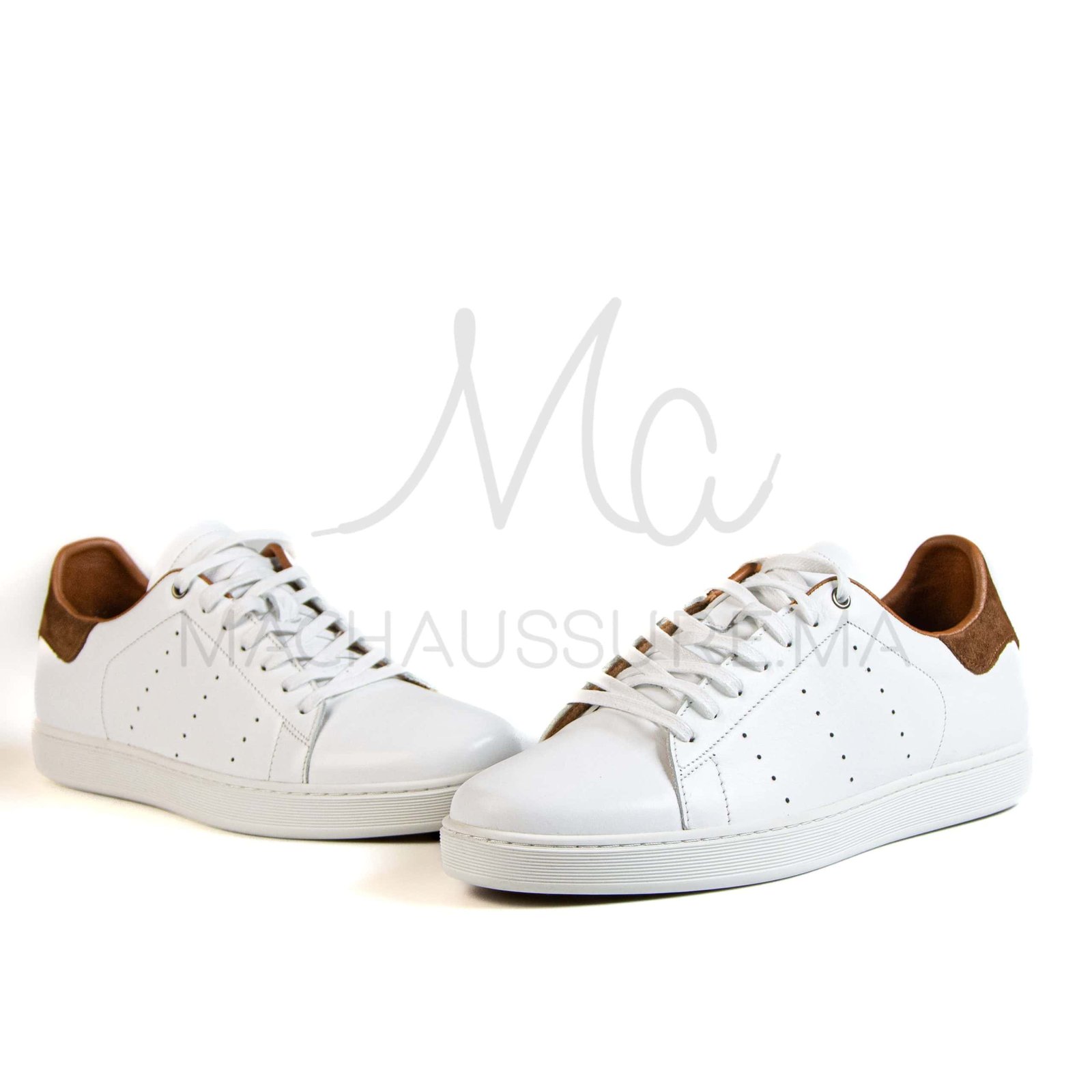 Magnat – Baskets hommes en cuir Blanc.