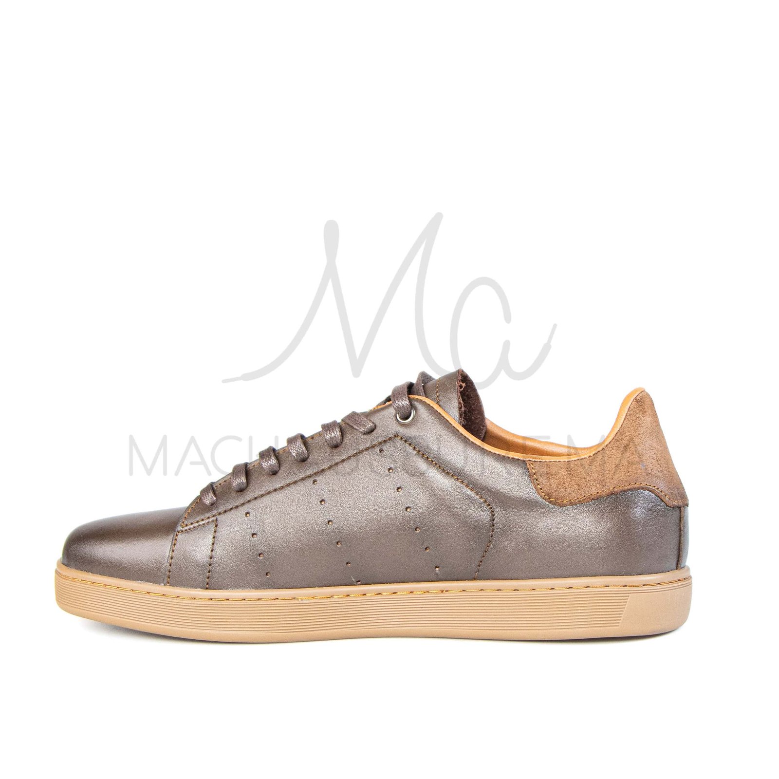 Magnat – Baskets hommes en cuir Tabac.