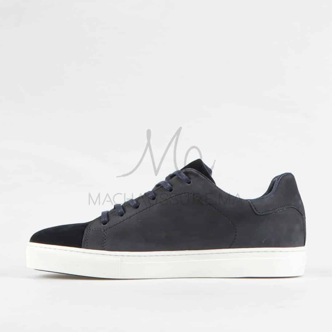 Elite – Baskets hommes en cuir Bleu marine.