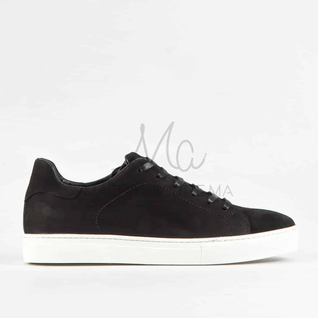 Elite – Baskets hommes en cuir Noir.