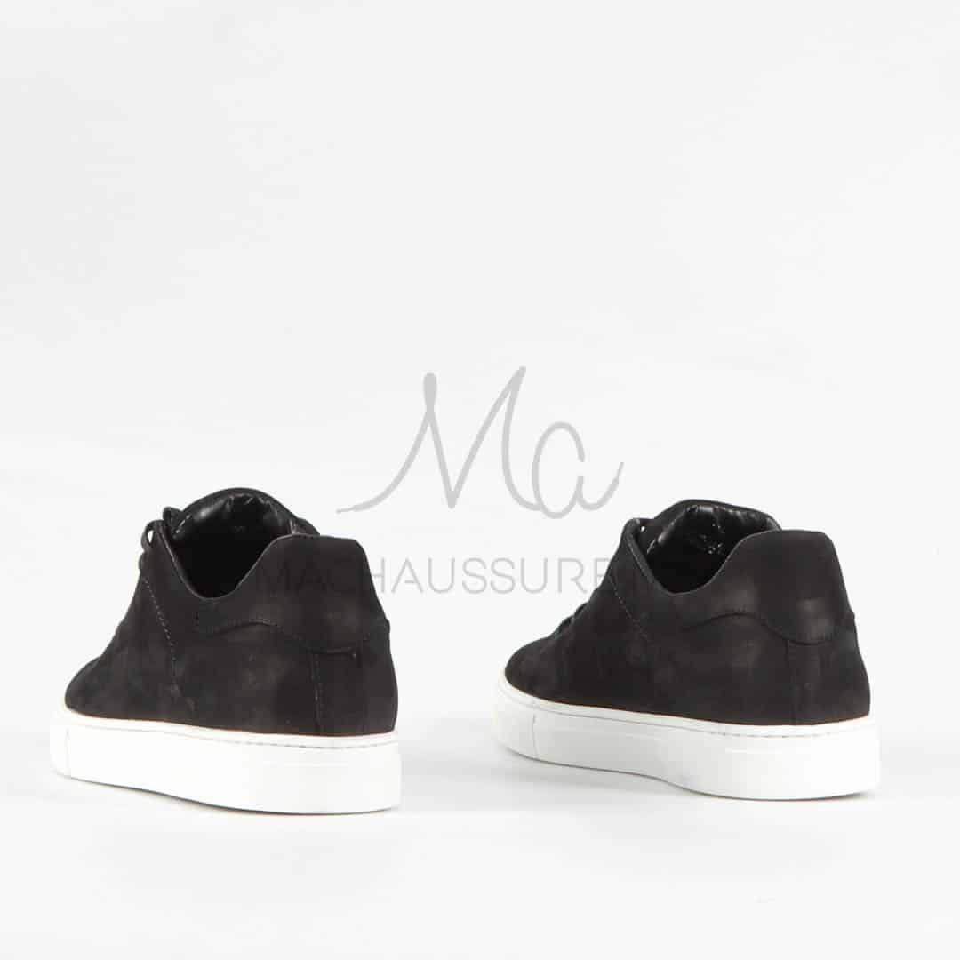 Elite – Baskets hommes en cuir Noir.