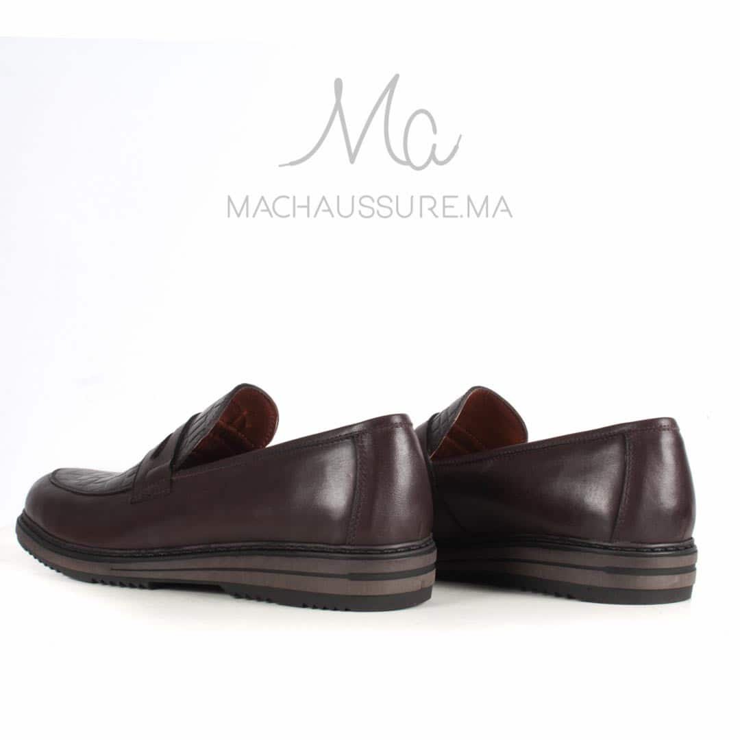 ALBURQUE - Chaussure de ville en Marron.