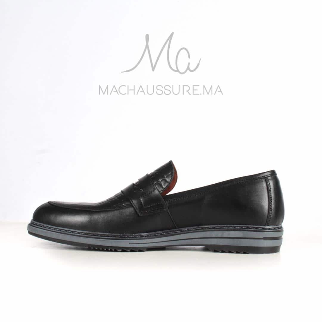 ALBURQUE - Chaussure de ville en noir.