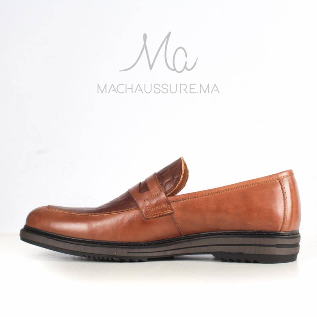 ALBURQUE - Chaussure de ville en Tabac.