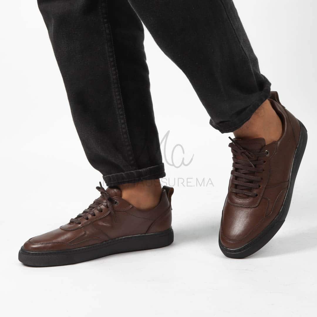 Uliva - Chaussures de ville Hommes Cuir en Marron.