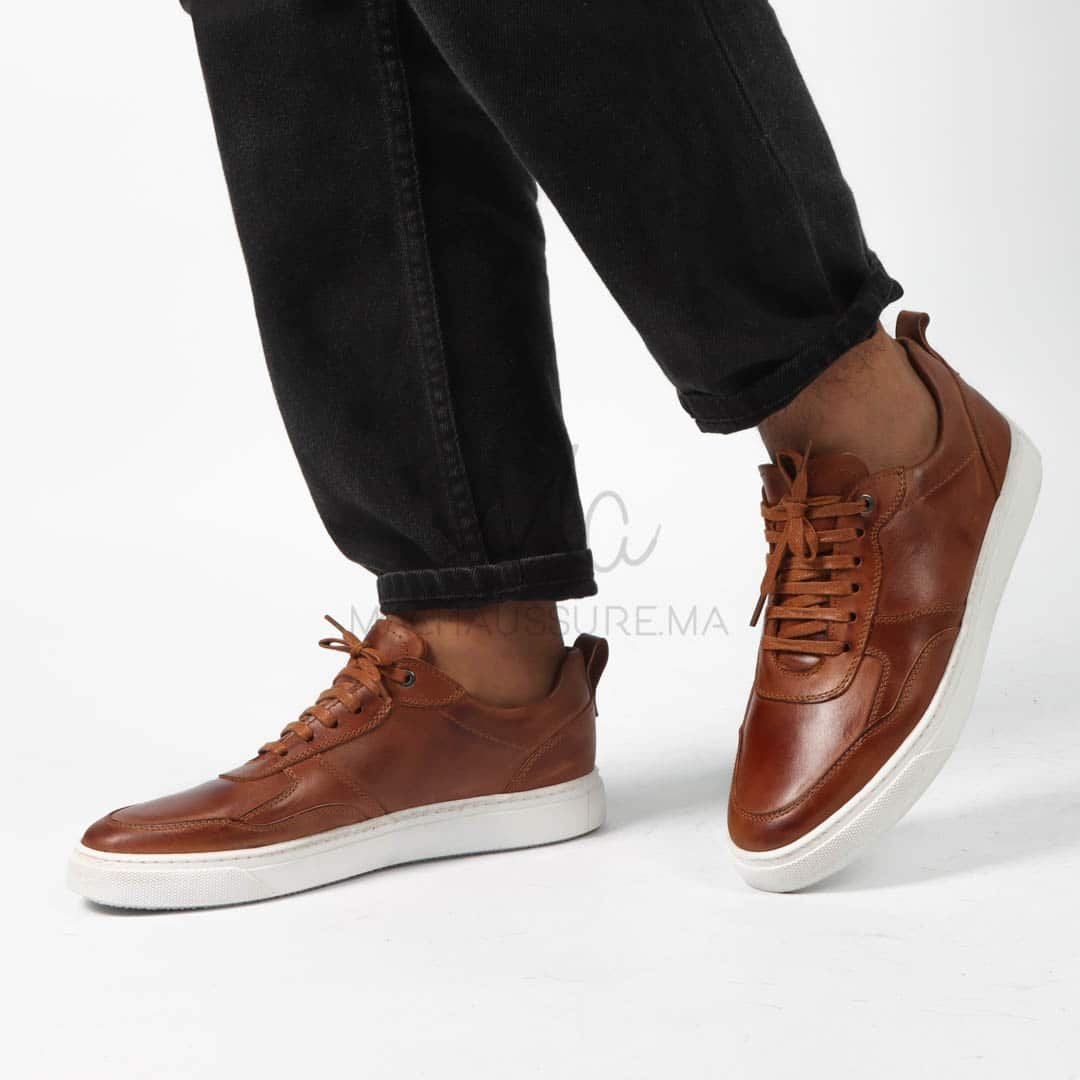 Uliva - Chaussures de ville Hommes Cuir en Tabac.