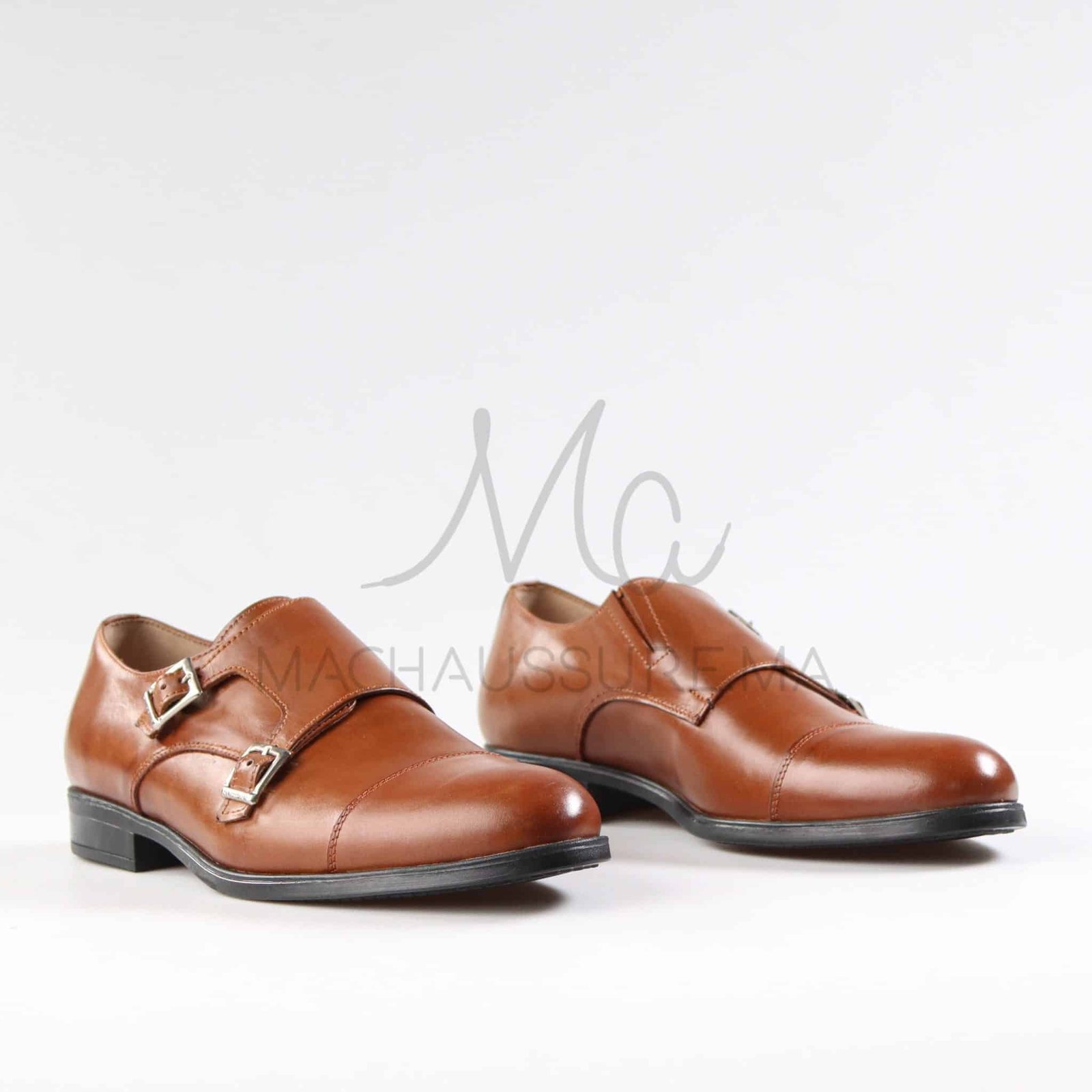 DUBLON - Chaussures de ville Hommes Cuir en Tabac clair.