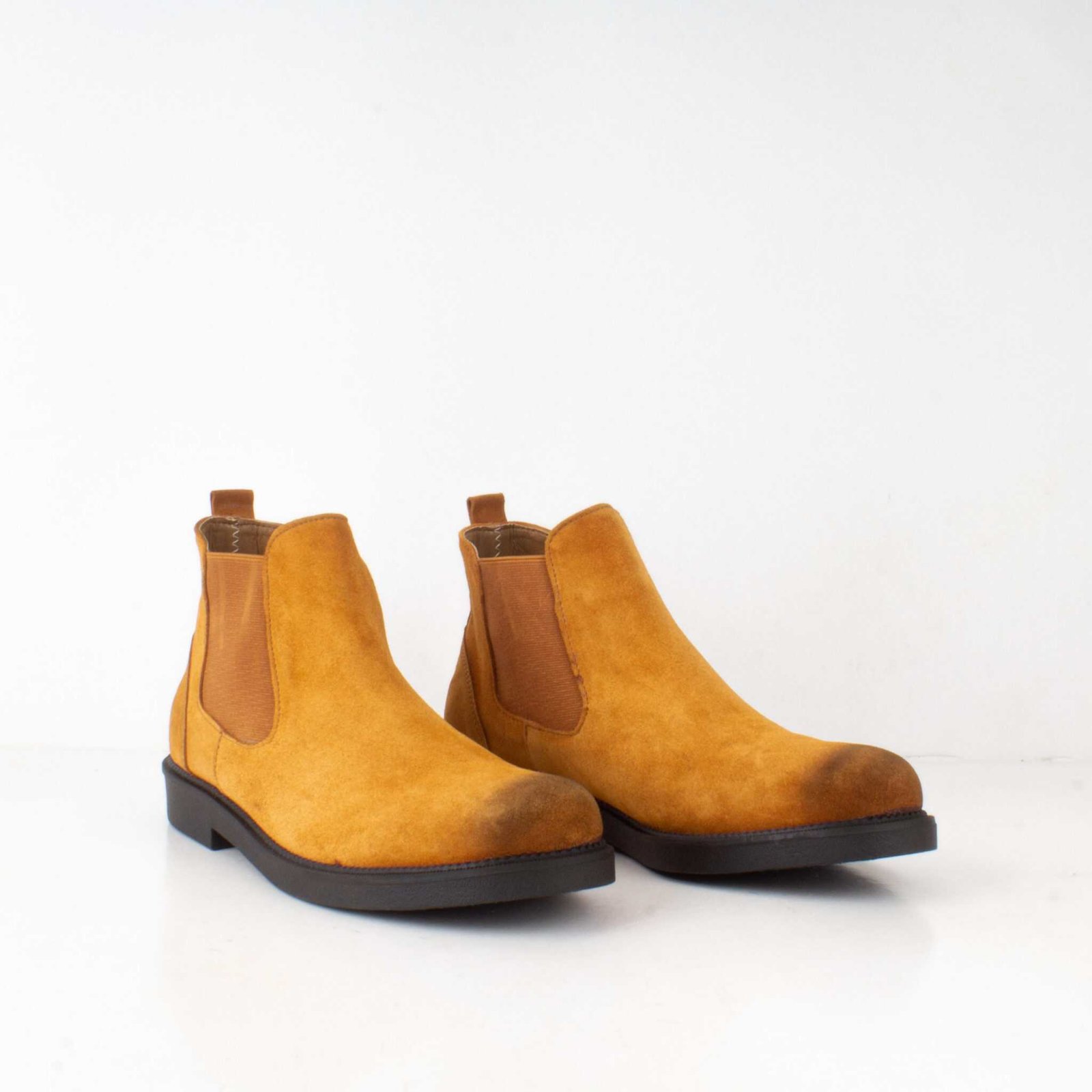 Paul Smith - Bottines Hommes en Daim Moutarde.