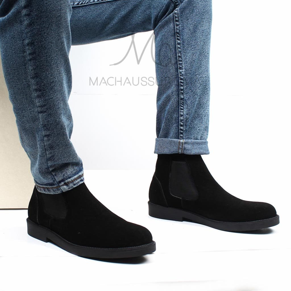 Paul Smith - Bottines Hommes en Daim Noir.
