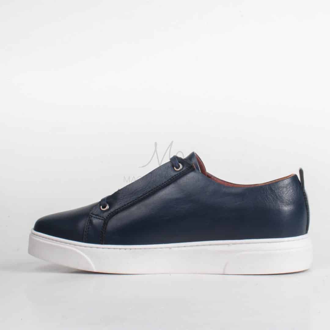 Ethan Baskets Basses en cuir - Bleu.