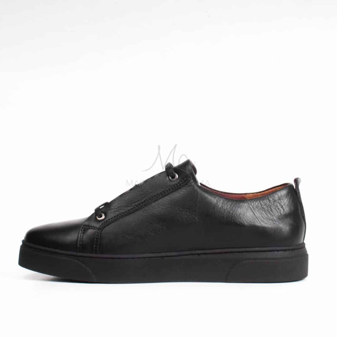Ethan Baskets Basses en cuir - Noir.