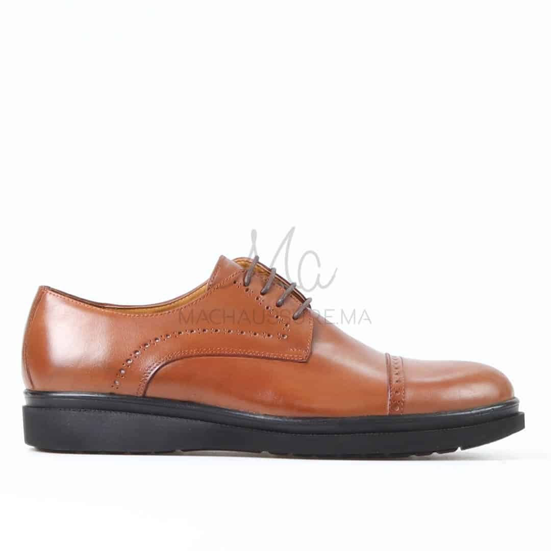 Urbany - Chaussures de ville 100% Cuir – Tabac clair.
