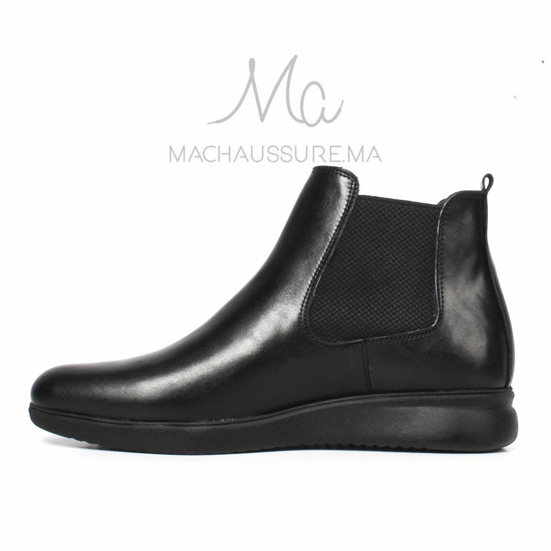 BRIGHTON - BOOTS Cuir Hommes -Noir.