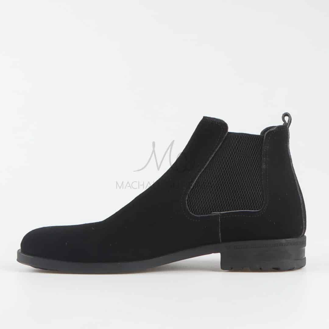CHELSEA - Bottines en Daim Noir.