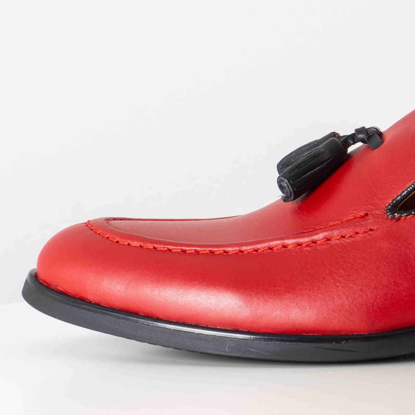 DANVER – Chaussure de ville 100% cuir - Rouge.