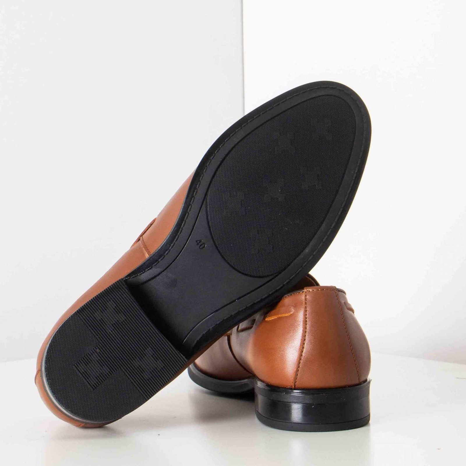 DANVER – Chaussure de ville 100% cuir - Tabac.