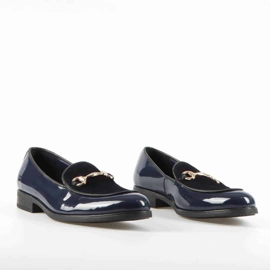 CALIX - Chaussures de ville en Cuir - Bleu.
