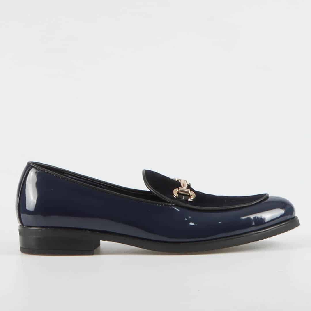 CALIX - Chaussures de ville en Cuir - Bleu.