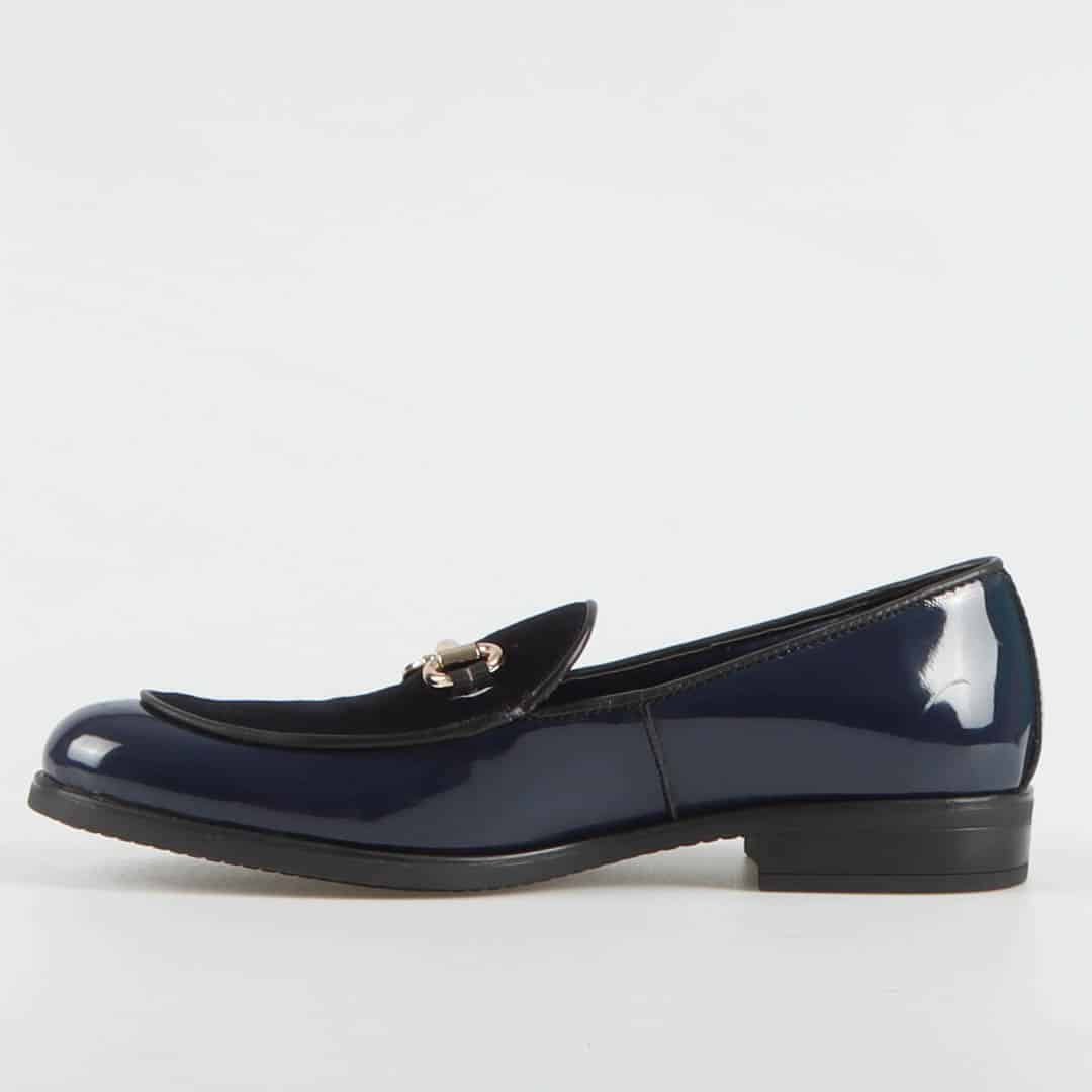 CALIX - Chaussures de ville en Cuir - Bleu.