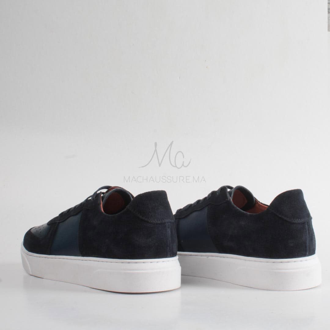 AIR BALVIN - Baskets en Daim Bleu.