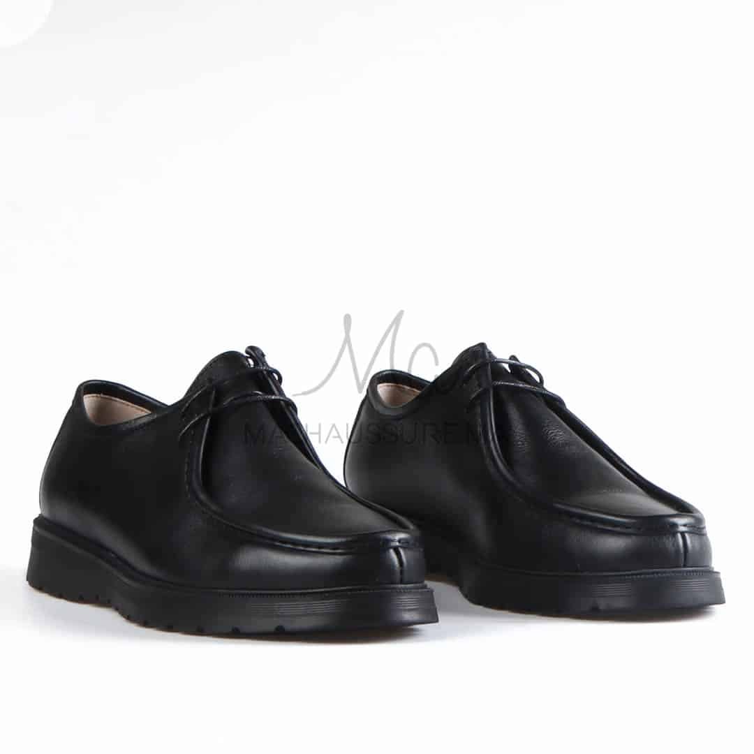 Terzo - Chaussures à lacets pour Hommes 100% Cuir en Noir.