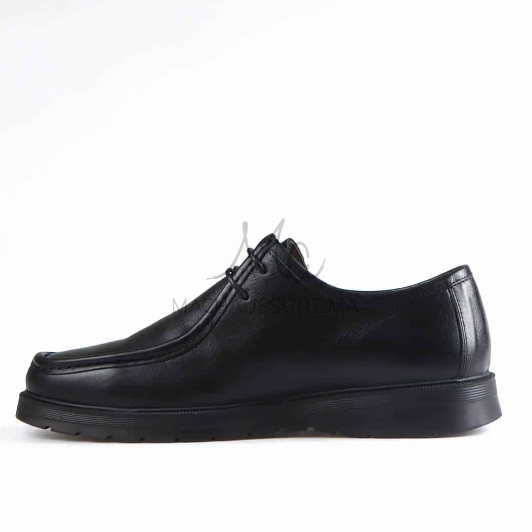 Terzo - Chaussures à lacets pour Hommes 100% Cuir en Noir.