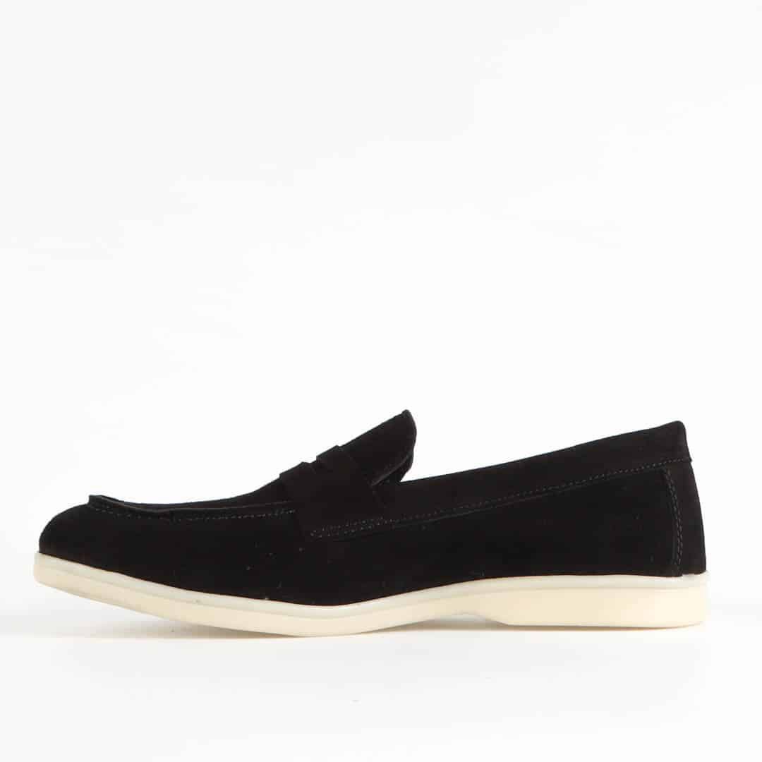 Belcanto – Mocassins 100 % Daim Noir.