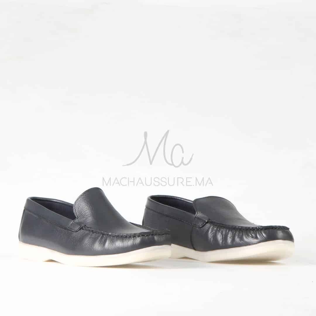 Oratorio – Mocassins 100 % Cuir Gris.