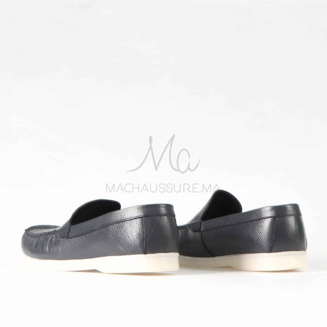 Oratorio – Mocassins 100 % Cuir Gris.