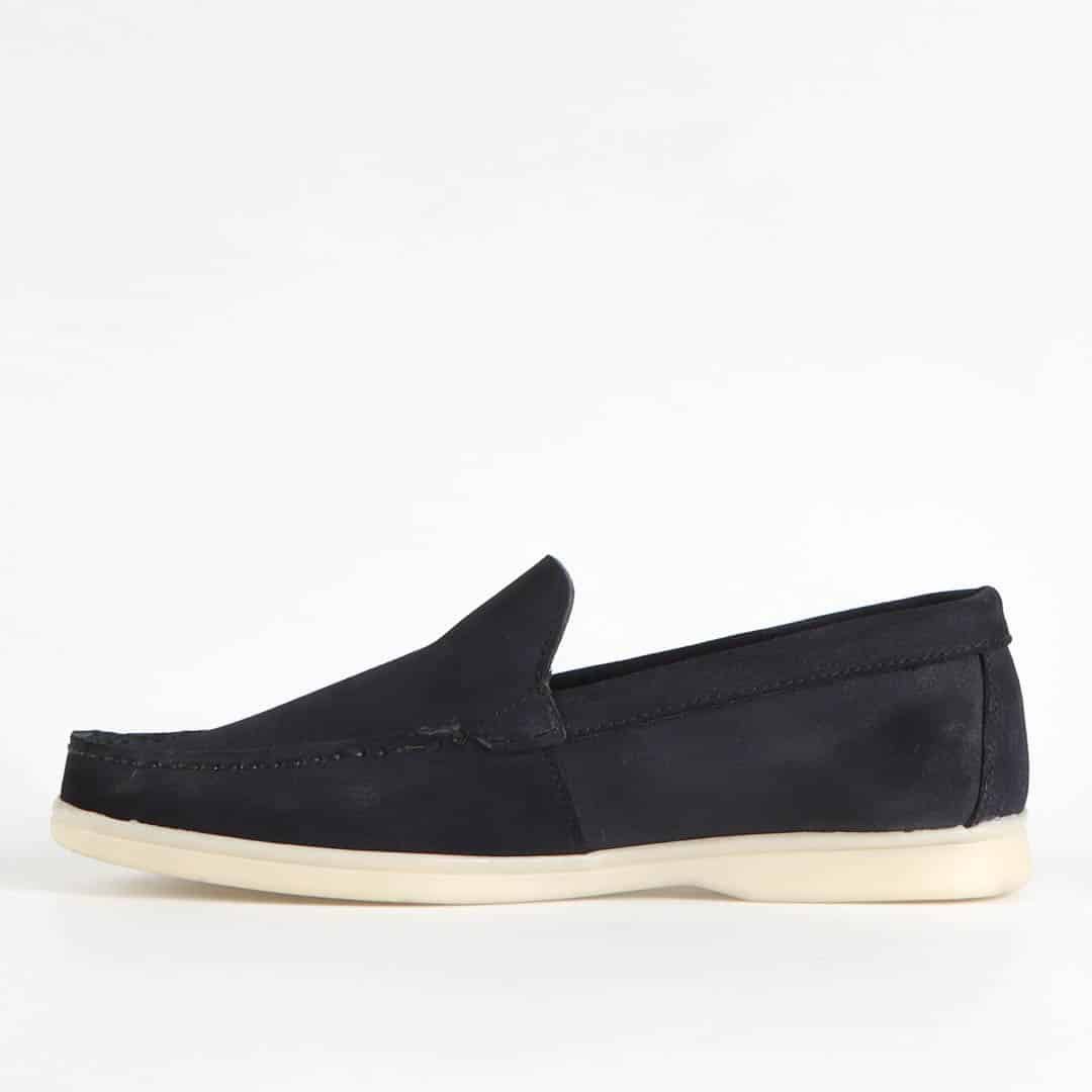 Oratorio – Mocassins 100 % Daim Bleu.