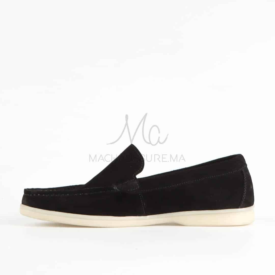 Oratorio – Mocassins 100 % Daim Noir.