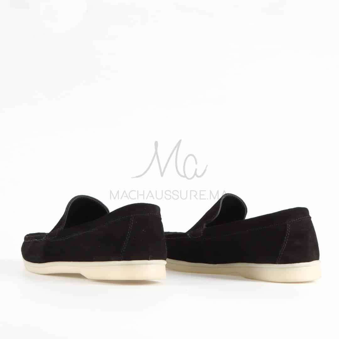 Oratorio – Mocassins 100 % Daim Noir.