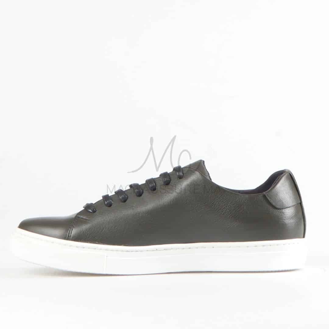 Lorenzo - Baskets Hommes 100% Cuir en Vert.