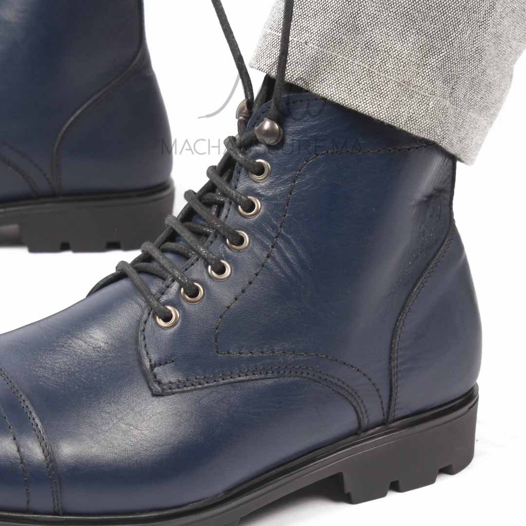 CORMAC - Bottines à lacets -Bleu.