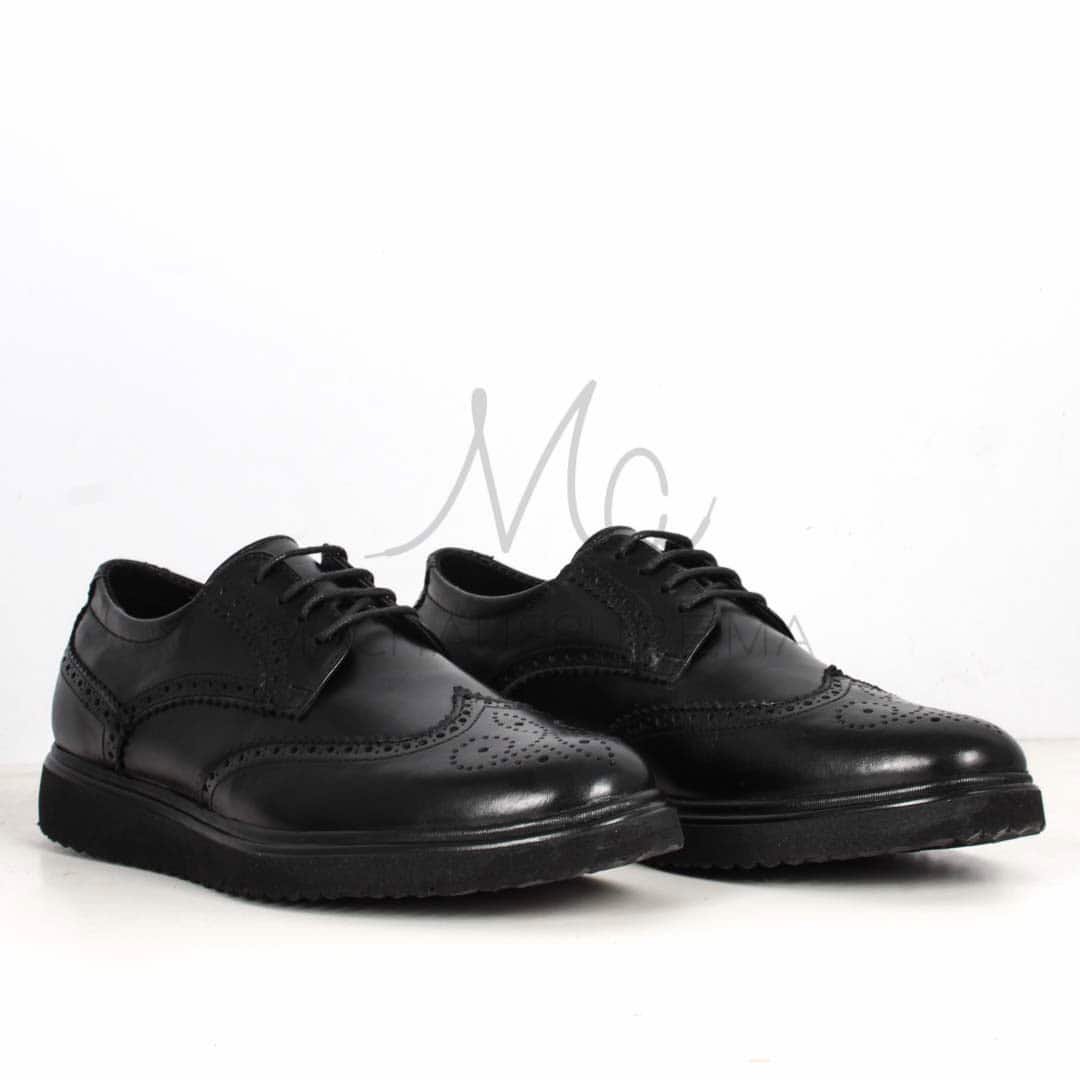 ERNEST – Chaussures de ville 100 % Cuir en Noir.