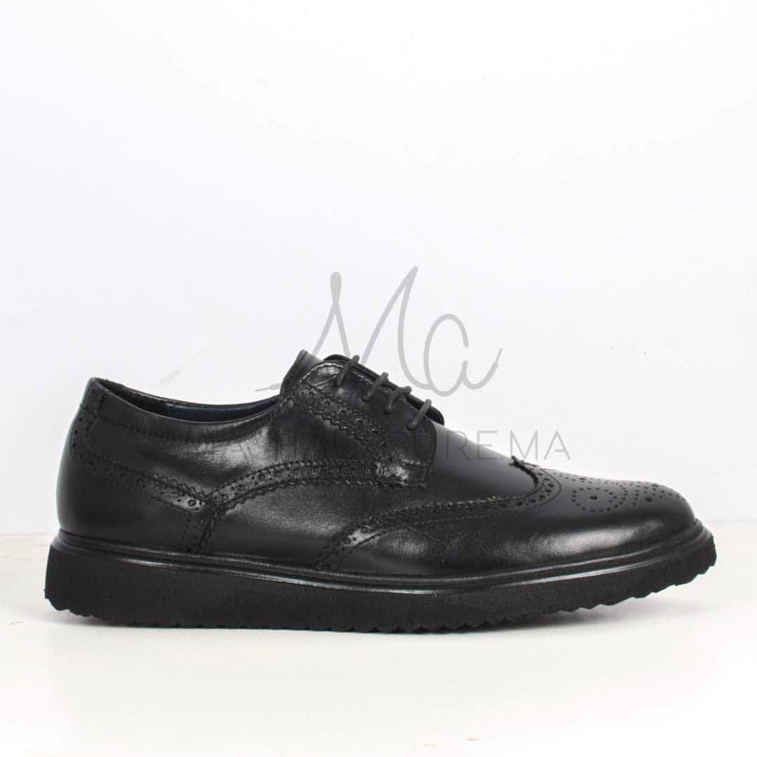 ERNEST – Chaussures de ville 100 % Cuir en Noir.