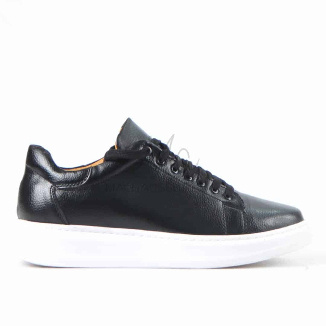 Matteo – Baskets Hommes Cuir en Noir1.