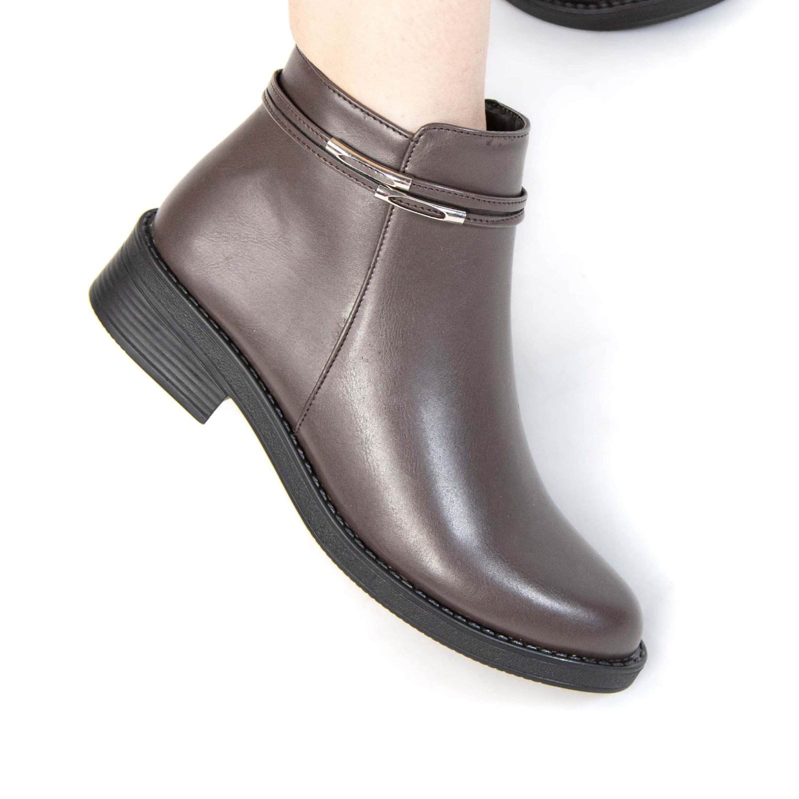 ZION – Bottines Femmes en Marron.