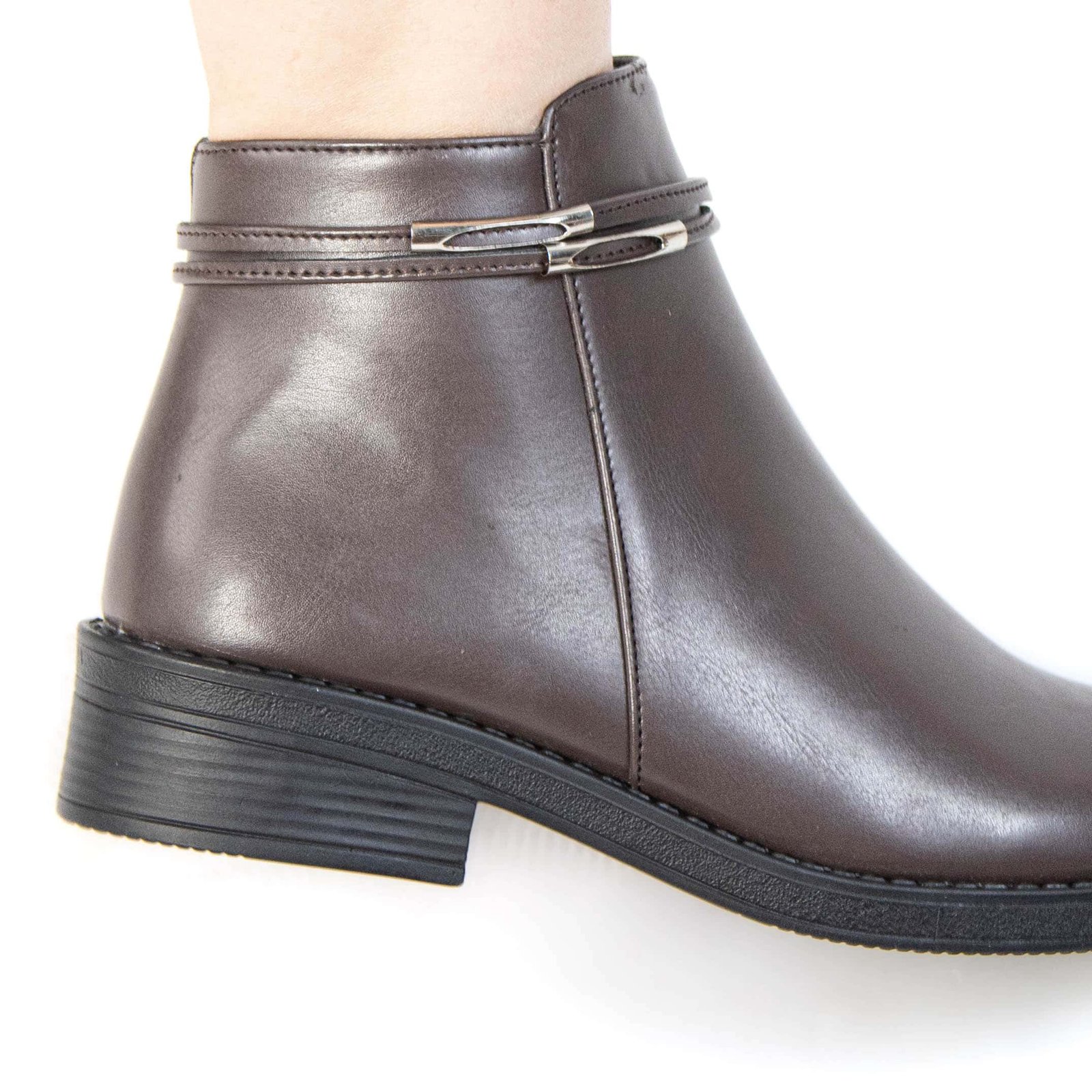 ZION – Bottines Femmes en Marron.