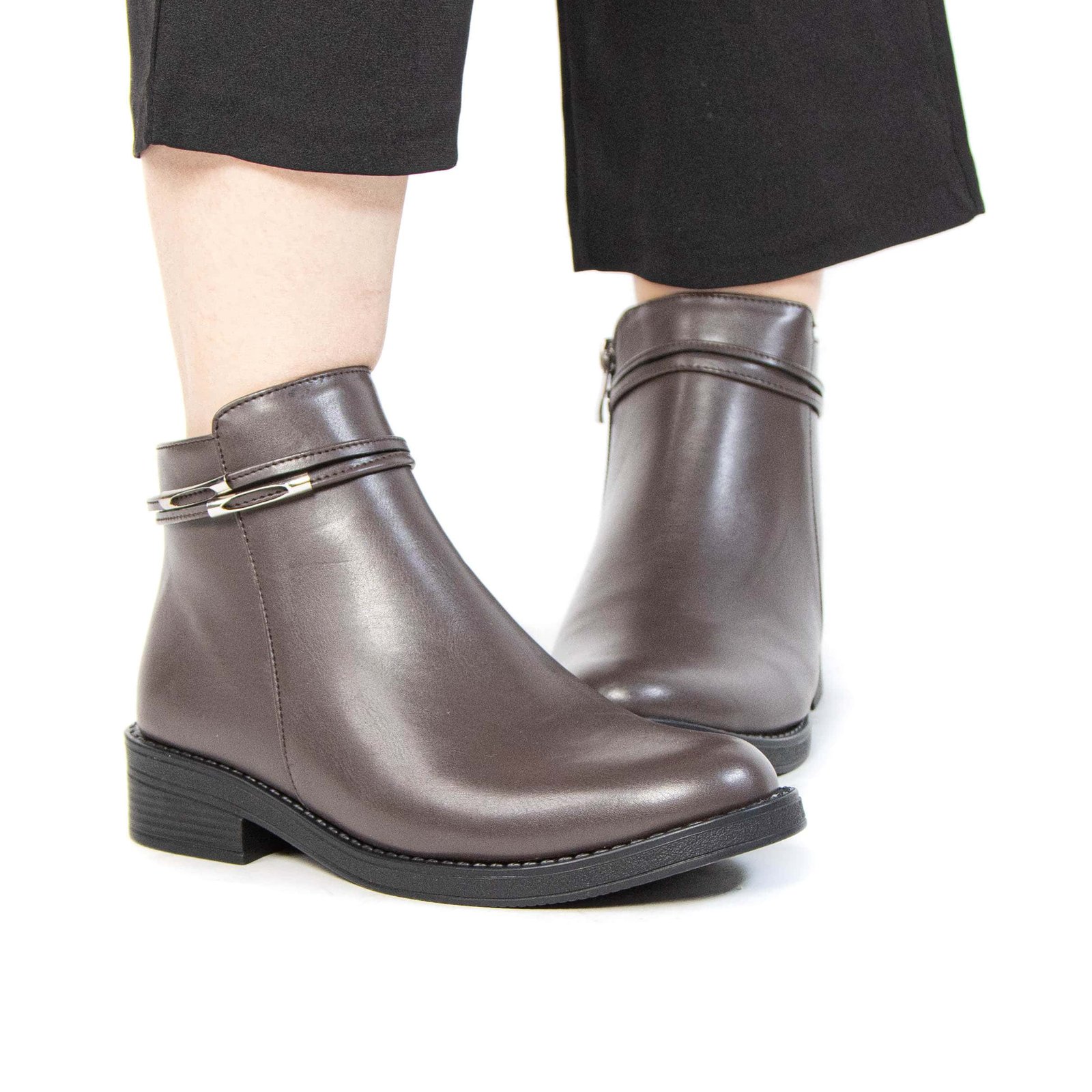 ZION – Bottines Femmes en Marron.