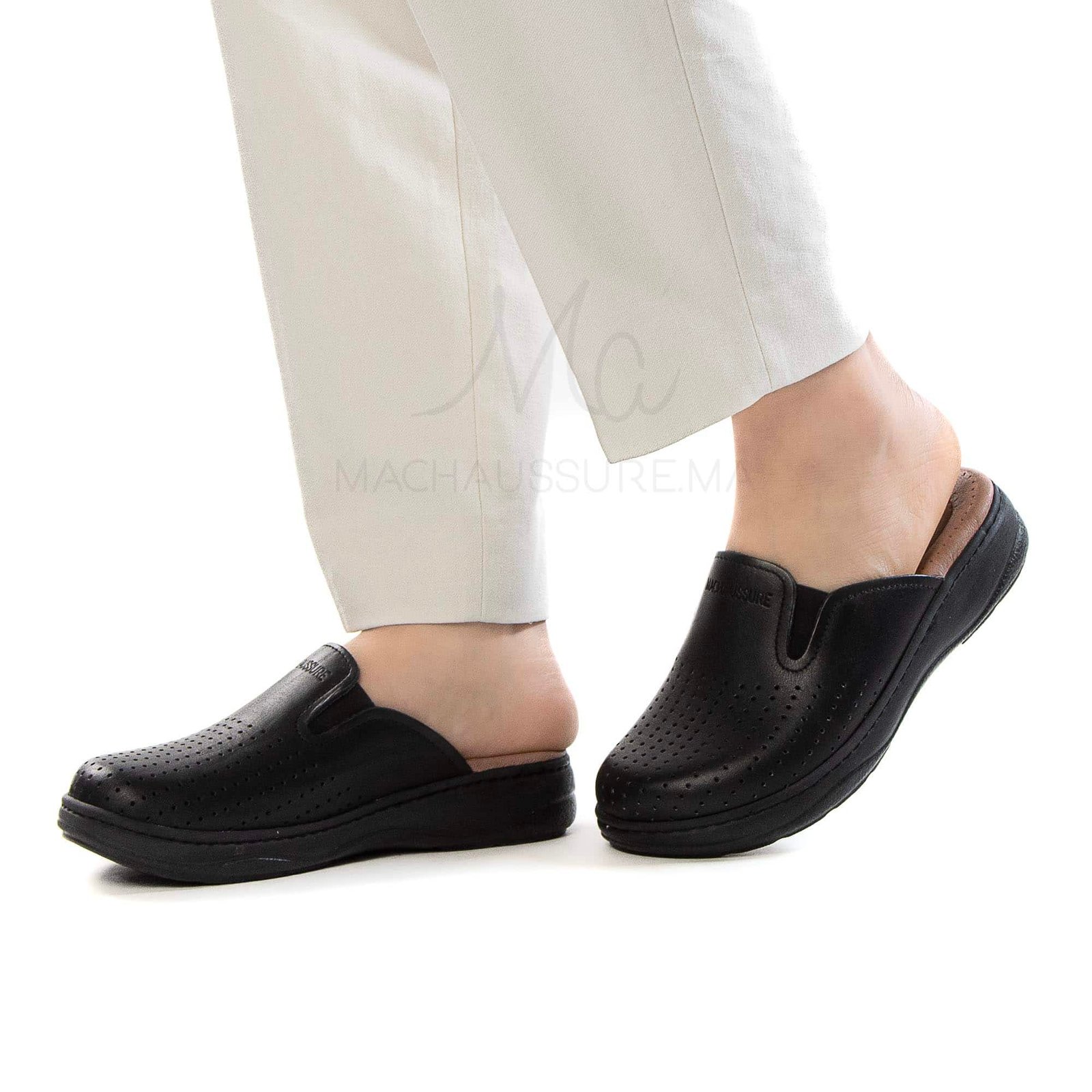 Confort+ – Sabot médical en Noir.