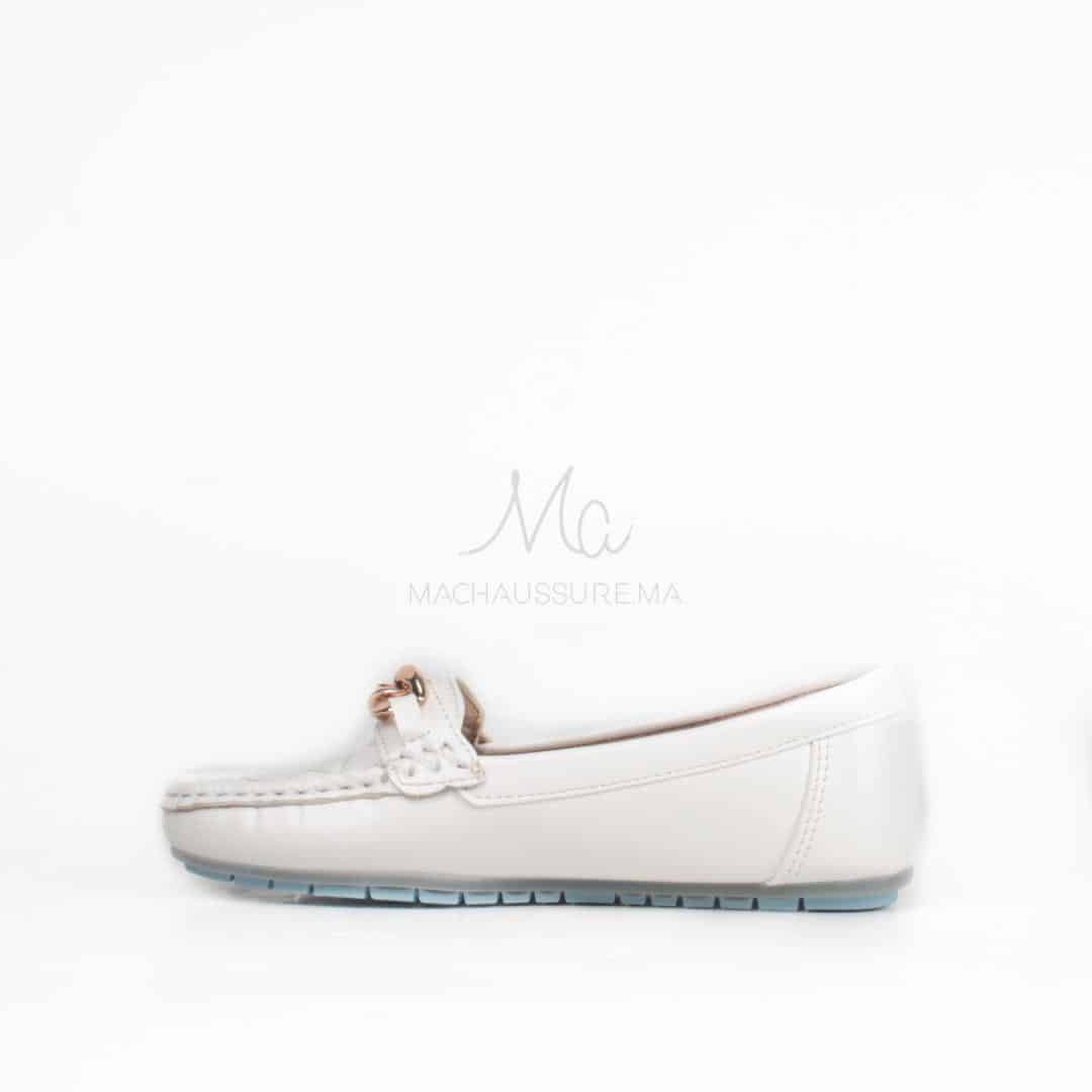 ZENDIA-Ballerines pour fille en Blanc.
