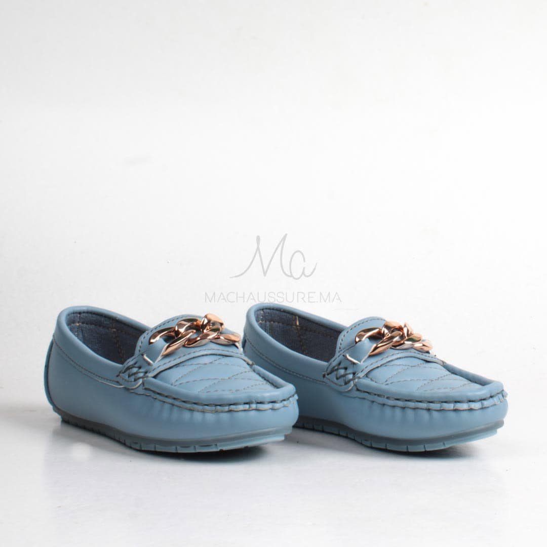 ZENDIA-Ballerines pour fille en Bleu Ciel.