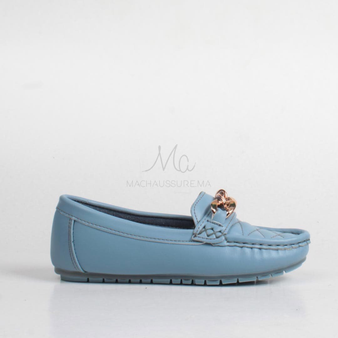 ZENDIA-Ballerines pour fille en Bleu Ciel.