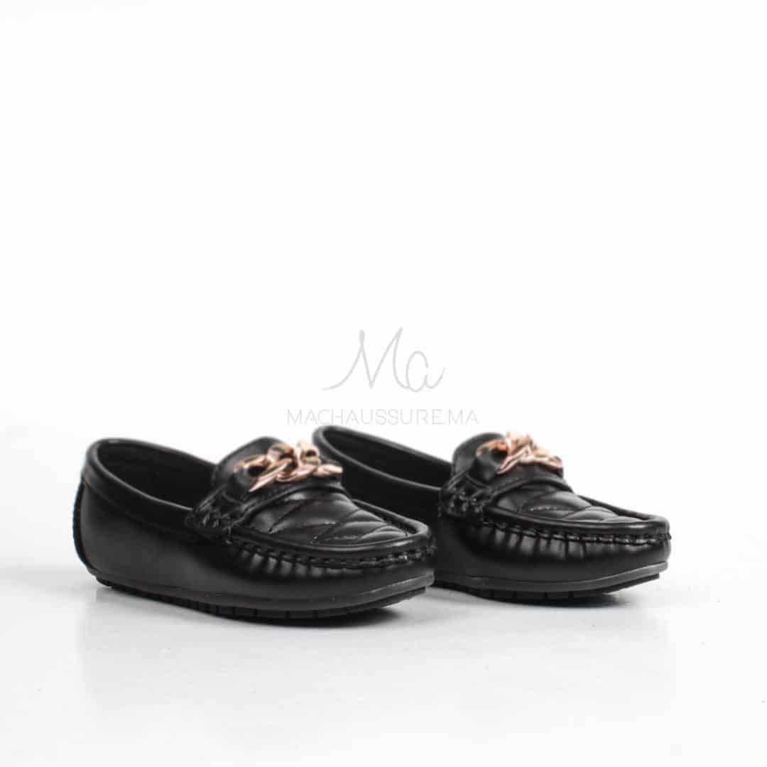 ZENDIA-Ballerines pour fille en noir.