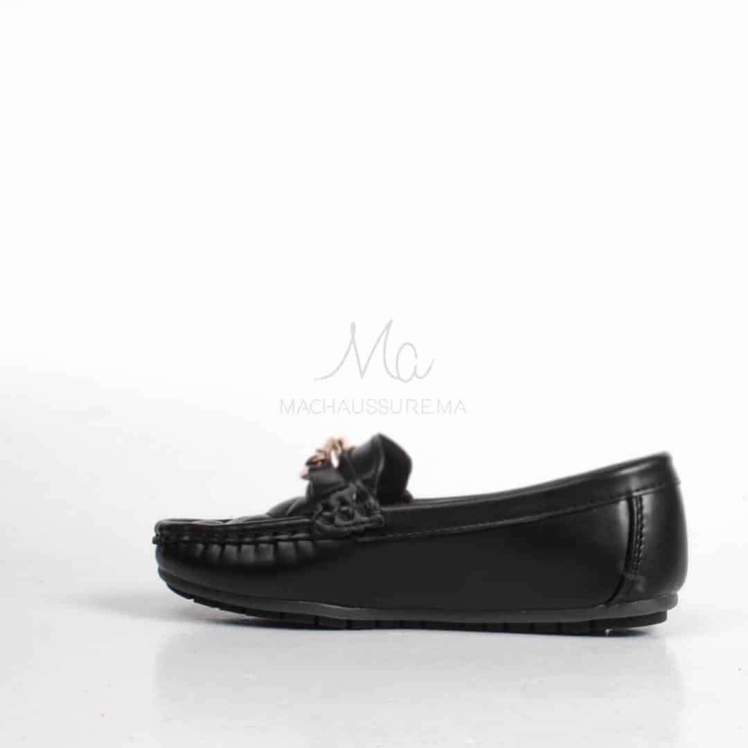 ZENDIA-Ballerines pour fille en noir.
